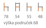 Židle Guru eko buk - čalouněný sedák a opěradlo Barva korpusu: Černá, látka: Friga 22