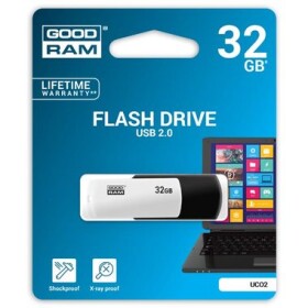 GOODRAM UCO2 32GB černo-bílá / Flash disk / USB 2.0 / čtení: 20MBs / zápis: 5MBs (UCO2-0320KWR11)