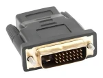 Adaptér HDMI (F) - DVI-D (M) 24+1 Dual Link černá / Redukce / Pozlacené konektory / Max. 1920 x 1080 px (AD-0010-BK)