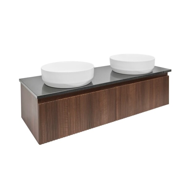 Koupelnová skříňka s deskou z umělého kamene SAT Evolution 118x30x44,8 cm ořech mat SATEVO120NATK SATEVO120NATK