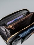 Luxusní dámská peněženka z přírodní kůže Sara, černá