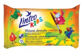 Linteo Kids Vlhčené ubrousky Creative 15 ks