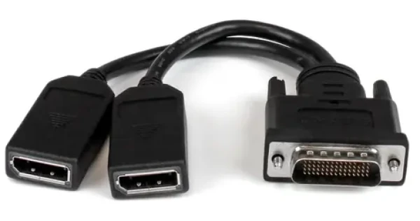 StarTech DMS-59 na 2x DisplayPort černá / Kabelový adaptér / 4K UHD / 20 cm (DMSDPDP1)