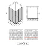 CERANO - Sprchový kout Volpe Duo L/P - 6 mm - chrom, transparentní sklo - 120x110x190 - zalamovací CER-670669