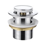 CERANO Vanová výpusť - click-clack s přepadem - malá zátka - 6/4 " - chrom
