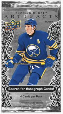 Hokejové Karty NHL 2025-26 Upper Deck Artifacts Hockey Hobby Balíček