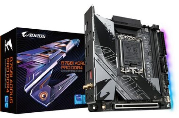 GIGABYTE B760I AORUS PRO / B760 / LGA 1700 / 2x DDR4 / 4x SATA III / 8x USB / 1x PCIE x16 / 1x 2.5GLAN / 2x M.2 / mITX (B760I AORUS PRO DDR4)