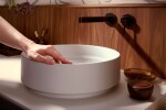 HANSGROHE - Xuniva Evo S Umyvadlo na desku, průměr 40 cm, bez přepadu, bez otvoru pro baterii, matná béžová 60323780