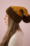 Milano fleecová čepice K203 mustard melange+brown UNI