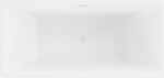 MEXEN/S - Nita volně stojící vana 170 x 80, bílá/černá, sifon a přepad bílá 52091708075-20