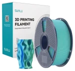 Sunlu PLA+ Silk modrozelená / Tisková struna / dvoubarevná / 1 kg (PLA+ Silk DC Blu G)
