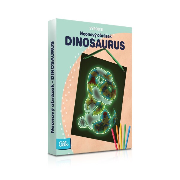 Vyrob si - Neonový obrázek: Dinosaurus - Albi