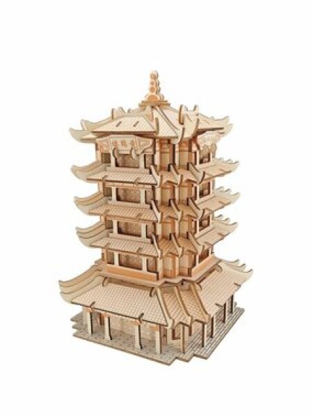 Woodcraft Dřevěné 3D puzzle Yellow Crane Tower