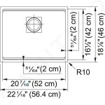 FRANKE - Kubus 2 Fragranitový dřez KNG 110-52, 560x460 mm, onyx 125.0641.392