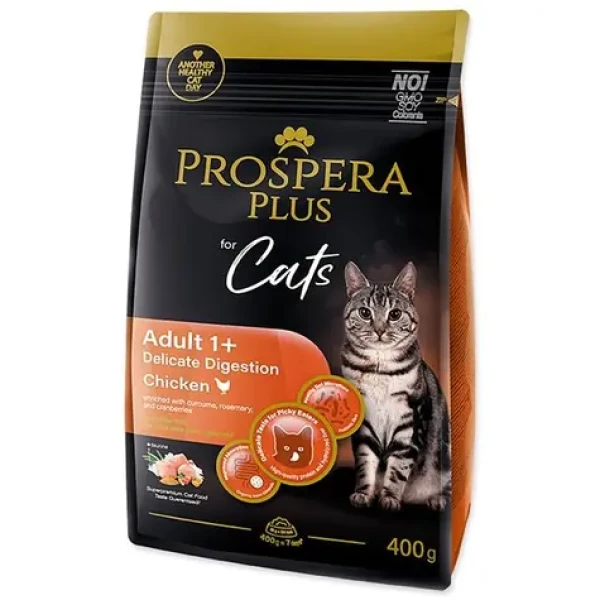 Prospera Plus Adult 1+ Chicken Delicate Digestion 400g / Granule pro dospělé kočky (1513-10051)
