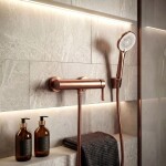 REA - Sprchová hadice proti překroucení Brush Copper 150 cm REA-08031