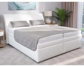 Postel Dezra 180x200 cm, bílá ekokůže