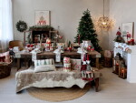 Chic Antique Lucerna Nature Décor Menší, přírodní barva, sklo, dřevo, kov