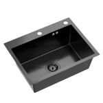 Quadron - Ocelový dřez LUKE 110 WORKSTATION Black s kuchyňskou baterií ZLE-09011