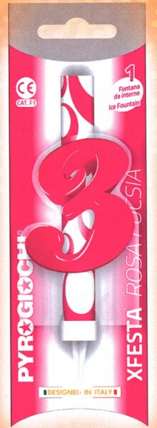 Dortová fontána číslo 3 růžová Pyrogiochi Dortová fontána číslo 3 růžová Pyrogiochi
