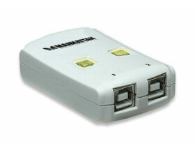 Manhattan Hi-Speed USB 2.0 Switch automaticky sdílený 2 PC - 1 USB (162005-MA)