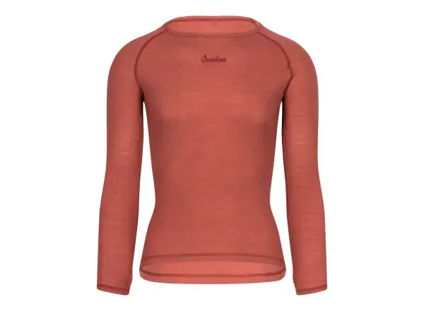 Isadore 100% Merino pánské triko dlouhý rukáv Marsala vel. S