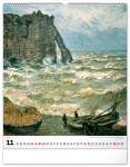 Nástěnný kalendář 2027 Notique Claude Monet, 48 x 56 cm