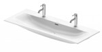 DURAVIT - Viu Dvojumyvadlo 123x49 cm, s přepadem, 2 otvory pro baterii, bílá 2344120024