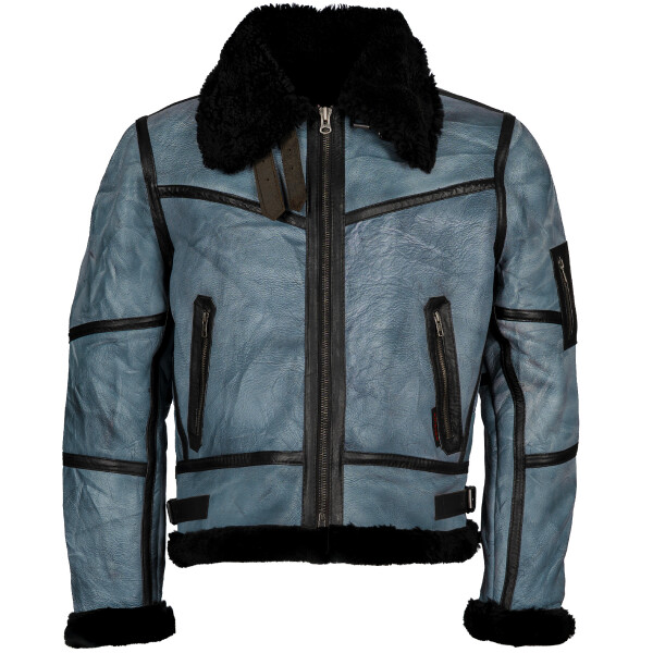 Pánská Kožená Zimní Bunda Bomber Aziel Pravý Kožíšek Brixton Velikost: M