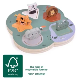 Small foot 3D puzzle se zvuky zvířat Safari