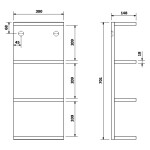 SAPHO - RIWA otevřená police 30x70x15cm, dub alabama RIW300-0022