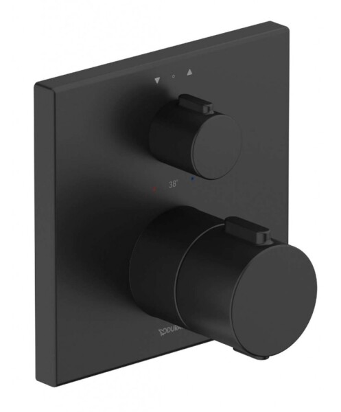 DURAVIT - Termostatická baterie pod omítku, pro 2 spotřebiče, matná černá TH4200013046