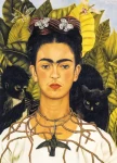 EUROGRAPHICS Puzzle Portrét Frídy Kahlo s trnovým náhrdelníkem