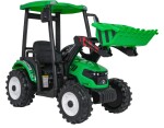 Mamido Dětský elektrický traktor MEGA D68 24V s přívěsem zelený