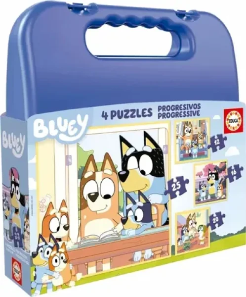 EDUCA Puzzle v kufříku Bluey 4v1