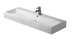 DURAVIT - Vero Umyvadlo 120x47 cm, s přepadem, s otvorem pro baterii, bílá 0454120000