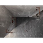 MEXEN/S - Lunar L sprchový kout pětiboký křídlový levá 100 x 90, transparent, růžové zlato 831L-100L-090P-60-00-L