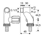 SCHELL - Comfort Vedlejší připojovací ventil se zpětnou klapkou, chrom 033160699