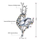 Vánoční brož Swarovski Elements Rudolf 1 - vánoční sob, Světle modrá