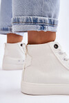 Dámské vysoké tenisky Big Star Fabric LL274445 Bílé 38