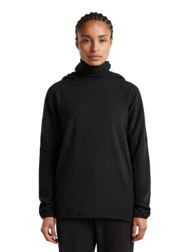 Dámská merino mikina ICEBREAKER Wmns Merino 400 RealFleece Grid Pulover Hoodie, Black velikost: S