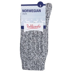 Zimní unisex ponožky NORWEGIAN STYLE SOCKS - BELLINDA - šedá 35 - 38