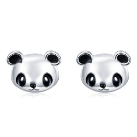 Elenys stříbrné náušnice Roztomilý panda
