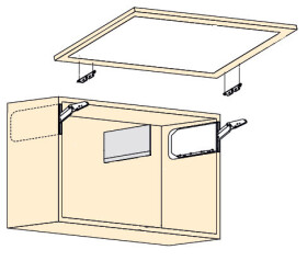 Blum Sada Aventos HKi ALU mechanismus: nejsilnější, krytka: šedá tmavá (BLAHKI_36)
