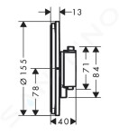 HANSGROHE - ShowerSelect Comfort Termostatická baterie pod omítku, kartáčovaný černý chrom 15559340