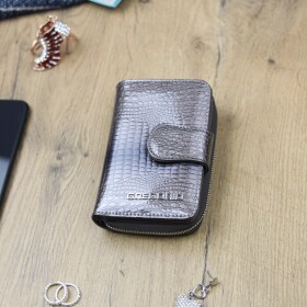 Dámská elegantní kožená malá peněženka Azura, šedá