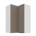 Horní rohová skříňka Aria 60x60 GN-90 2F (90°) Barva korpusu: Černá, Barva dvířek: WH - Crystal white AFM