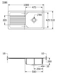 Keramický dřez Villeroy & Boch Linara 60, 338601TR Timber 338601TR