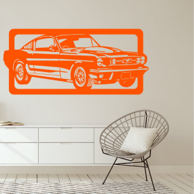 Samolepka Ford Mustang Barva: oranžová, Velikost: 60 x 26 cm