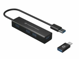 Conceptronic HUBBIES06B USB-A hub + USB-C na USB-A adaptér / 4x USB-A 3.0 (HUBBIES06B)